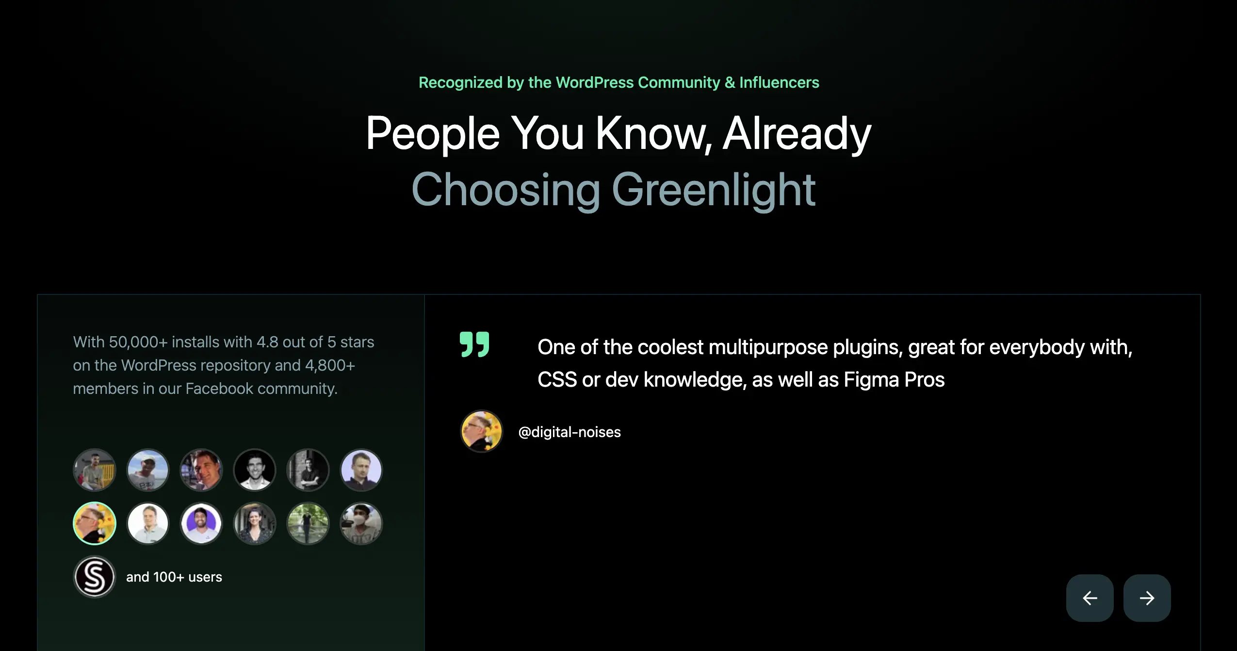 Synced slider with ratings