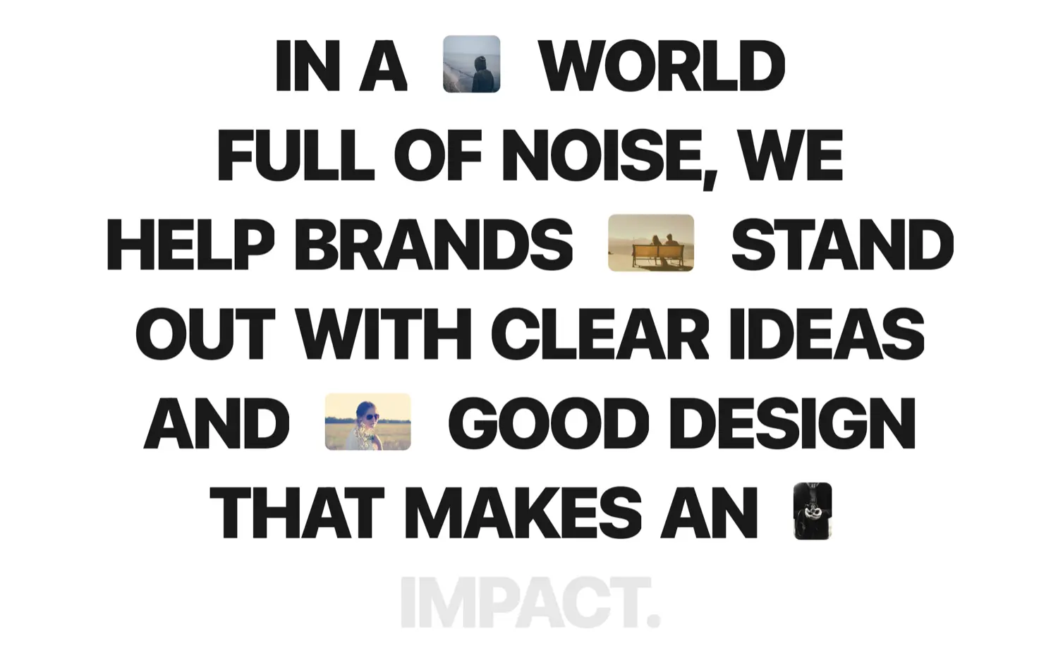 Text reveal effect with Images