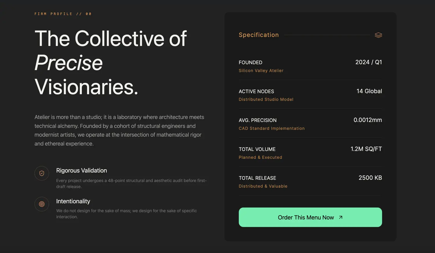 Specification Section