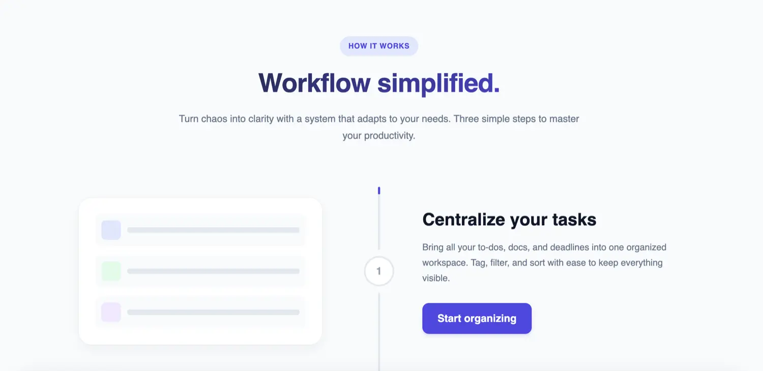 Steps with central line